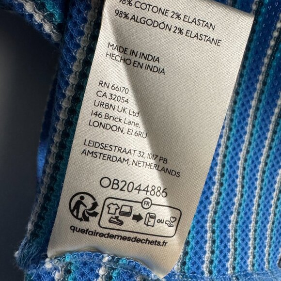 Pilcro Women’s Size Large Blue Stripe Scoop Halter Neck Knit Tank Top New - Picture 9 of 9